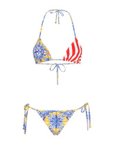 Mixed patchwork-print bikini -  | Dolce & Gabbana