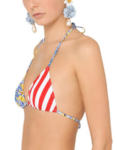 Mixed patchwork-print bikini -  | Dolce & Gabbana