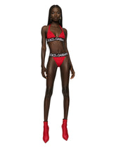 Triangle bikini with branded elastic -  | Dolce & Gabbana