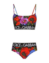 Meadow-print bralette bikini -  | Dolce & Gabbana