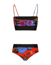 Meadow-print bralette bikini -  | Dolce & Gabbana
