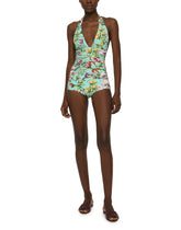 Deep V-Neck One Piec -  | Dolce & Gabbana