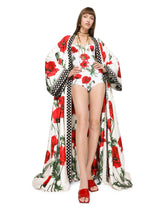 Poppy-print balconette one-piece swimsuit -  | Dolce & Gabbana