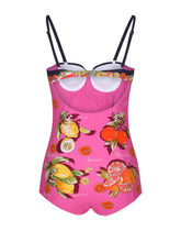 Citrus-print balconette one-piece swimsuit -  | Dolce & Gabbana