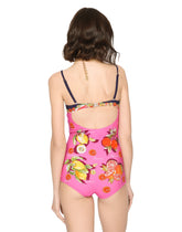 Citrus-print balconette one-piece swimsuit -  | Dolce & Gabbana