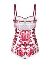 Majolica-print one-piece swimsuit -  | Dolce & Gabbana