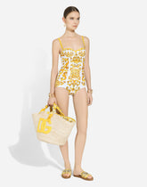 Majolica-print one-piece swimsuit -  | Dolce &amp; Gabbana