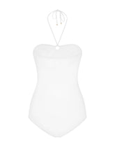 One-piece swimsuit with laces -  | Dolce & Gabbana
