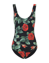 Rose-print one-piece swimsuit -  | Dolce &amp; Gabbana