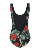 Rose-print one-piece swimsuit -  | Dolce &amp; Gabbana