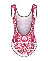 Majolica-print racing swimsuit -  | Dolce & Gabbana