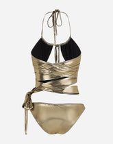 Bikini with wraparound lace ties -  | Dolce &amp; Gabbana