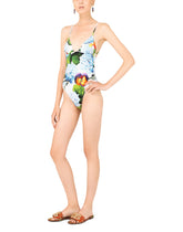 Hydrangea-print one-piece swimsuit -  | Dolce & Gabbana