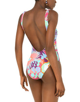 60s-print racing swimsuit -  | Dolce & Gabbana