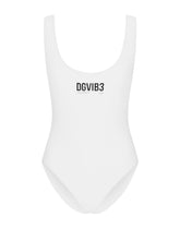 One-piece racing swimsuit with DGVIB3 print -  | Dolce & Gabbana
