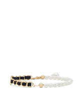 Bracelet with DG logo and leather details -  | Dolce & Gabbana