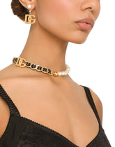 Bracelet with DG logo and leather details -  | Dolce & Gabbana