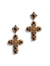 Clip-on drop earrings with crosses -  | Dolce & Gabbana