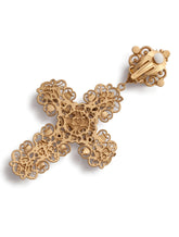 Clip-on drop earrings with crosses -  | Dolce & Gabbana