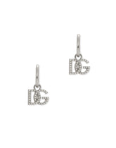 Hoop earrings with DG logo pendants -  | Dolce &amp; Gabbana