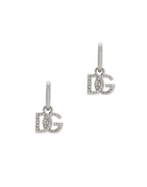 Hoop earrings with DG logo pendants -  | Dolce &amp; Gabbana