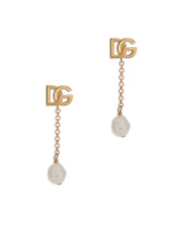 Earrings with pearl and DG logo -  | Dolce &amp; Gabbana