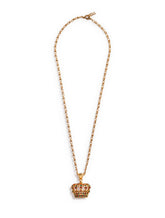Necklace with crown and rhinestones -  | Dolce & Gabbana
