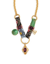 Short necklace with patchwork details and rhinestones -  | Dolce & Gabbana