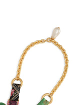 Short necklace with patchwork details and rhinestones -  | Dolce & Gabbana