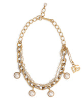 Double-chain necklace with pearl charms -  | Dolce & Gabbana