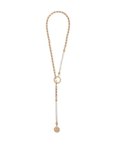 Necklace with pearls and DG logo medallion -  | Dolce & Gabbana