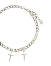 Chain necklace with cross pendants and DG logo -  | Dolce &amp; Gabbana