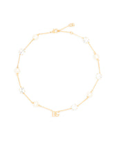 Choker with DG multi-logos, rhinestones and pearls -  | Dolce &amp; Gabbana