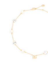 Choker with DG multi-logos, rhinestones and pearls -  | Dolce &amp; Gabbana