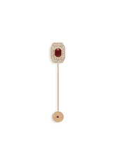 Silver brooch with crystal rhinestones -  | Dolce & Gabbana