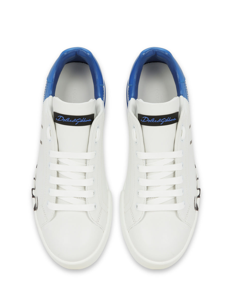 Two-tone sneakers with DG laces