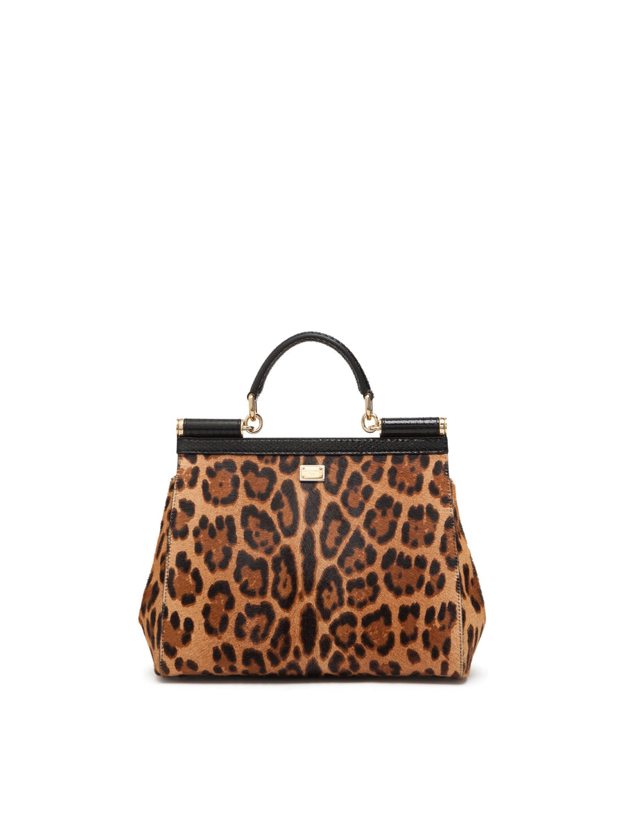 LARGE SICILY BAG IN EMBROIDERED LEOPARD-PRINT PONY HAIR