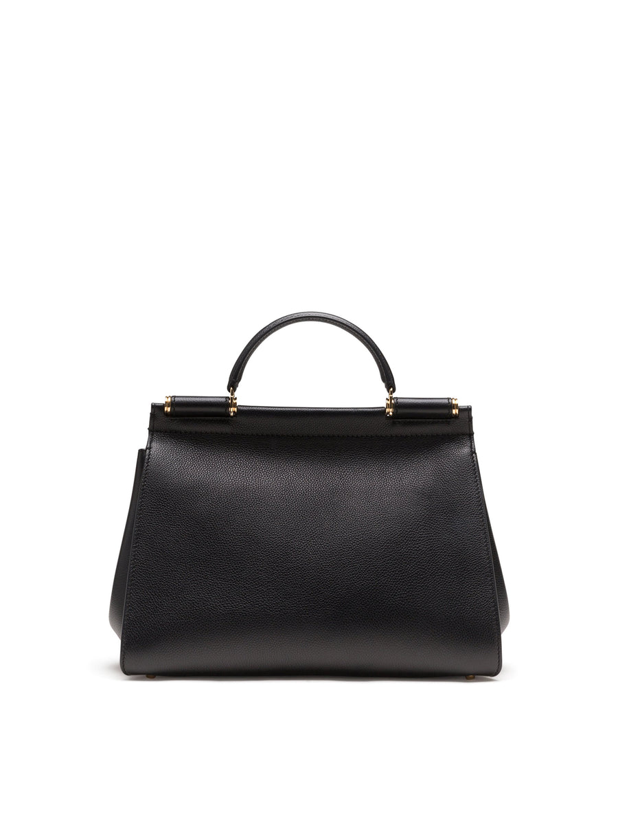 Handbag in drummed calf leather