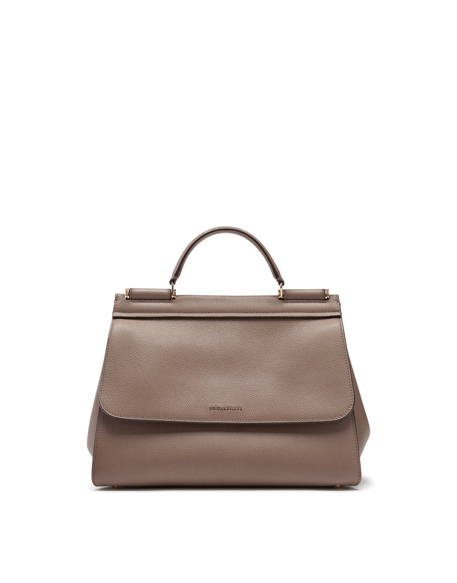 Handbag in drummed calf leather