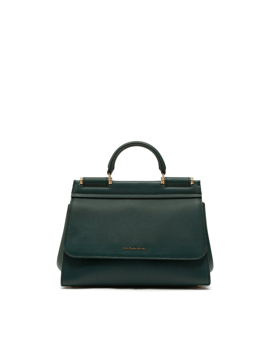 Handbag in drummed calf leather