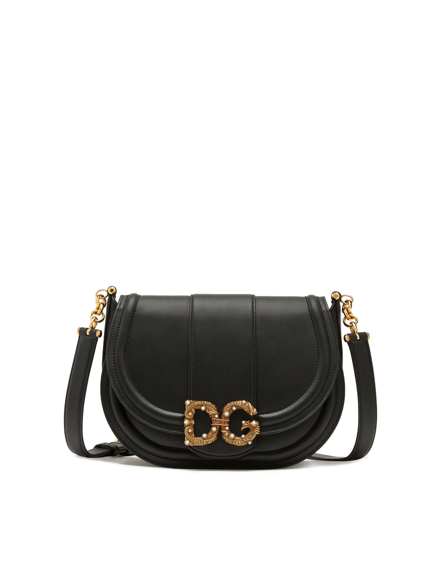 DG calf leather shoulder bag