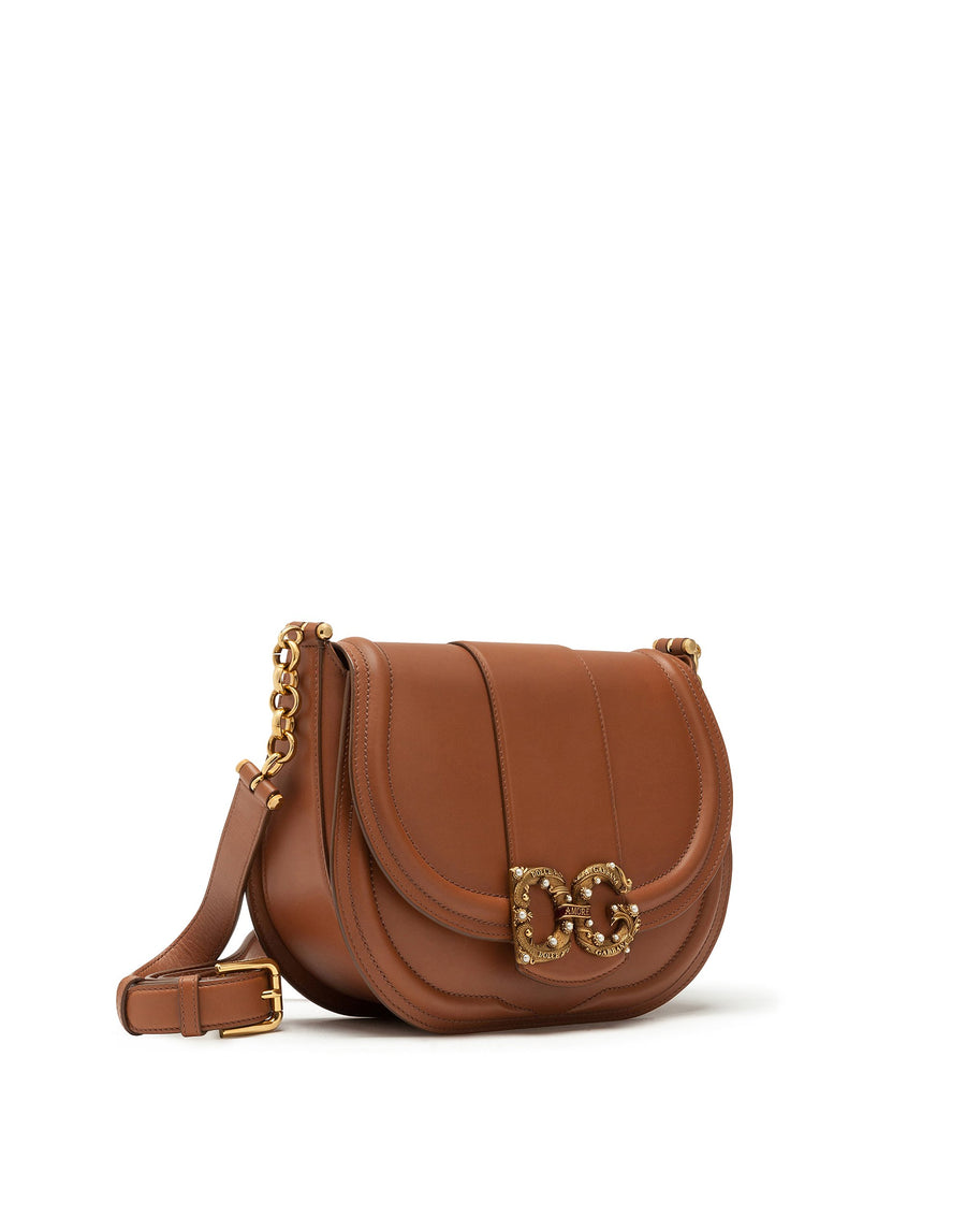 DG calf leather shoulder bag