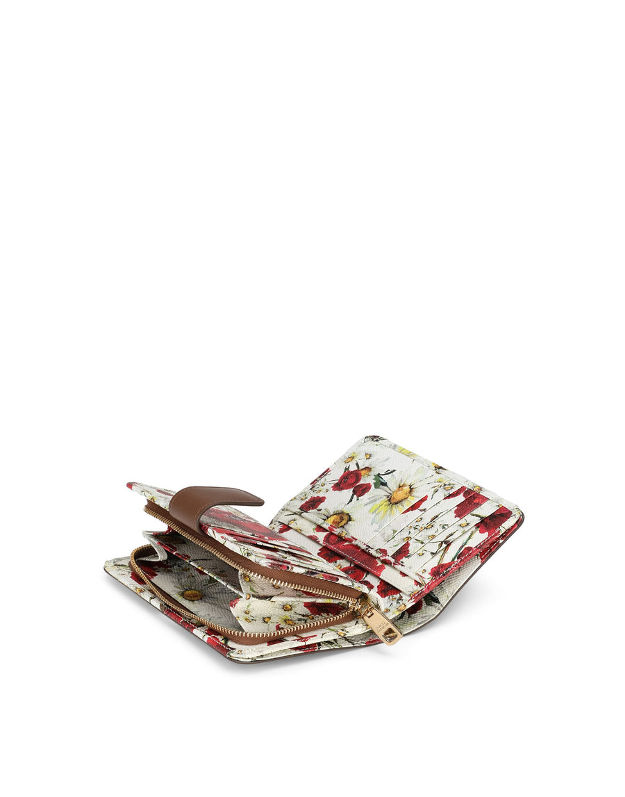 Leather wallet with majolicas print