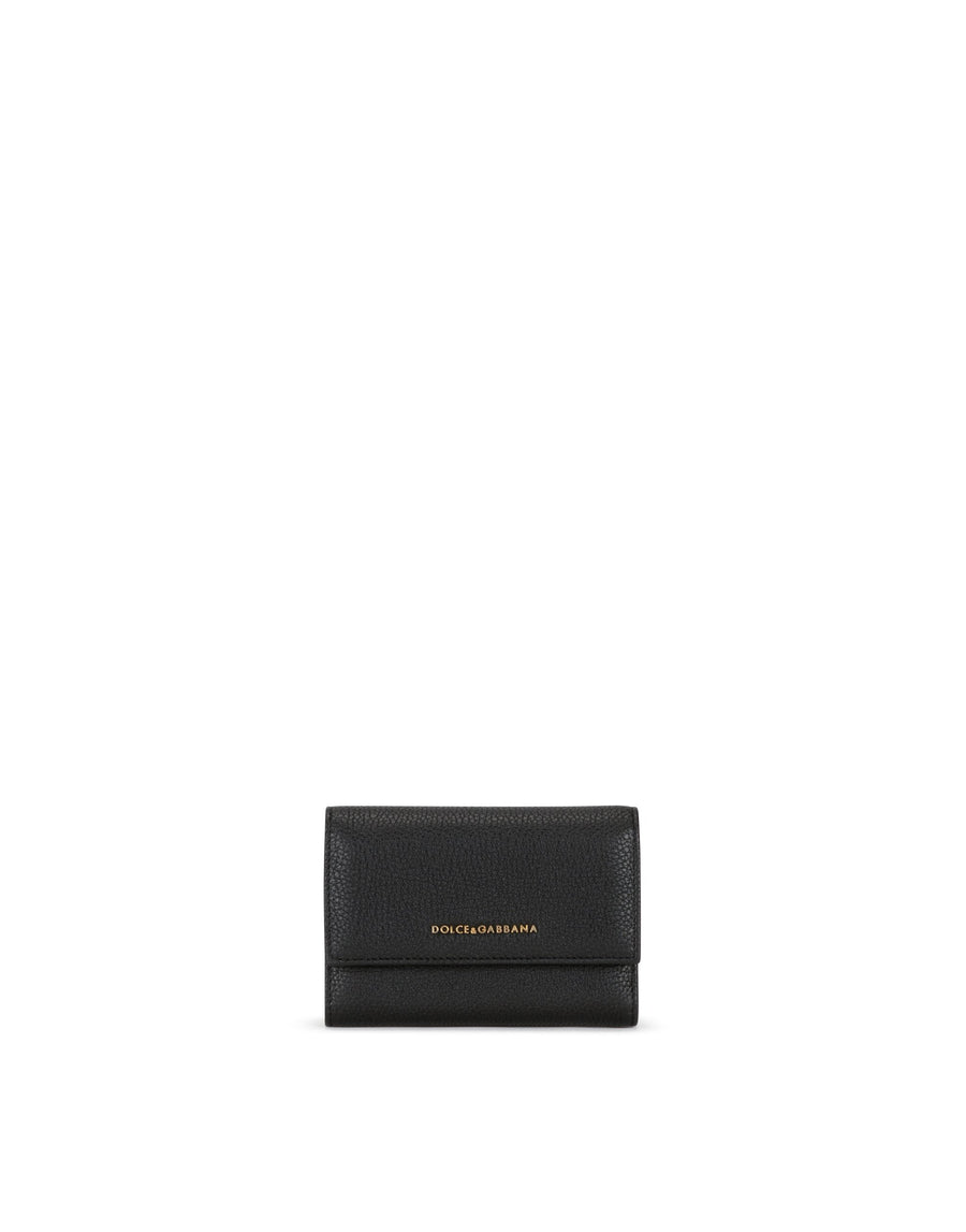 Wallet in drummed calf leather