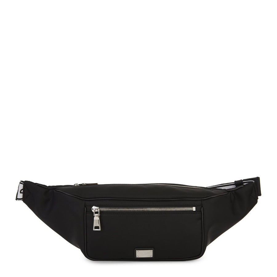 Solid-coloured nylon waist bag