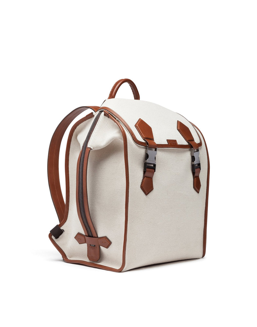 EDGE BACKPACK IN CANVAS AND COWHIDE