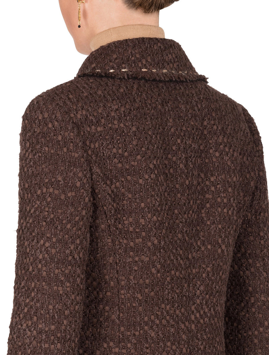 SHORT SINGLE-BREASTED TWEED JACKET