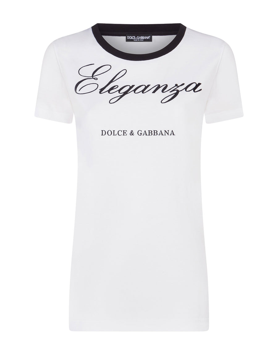 Cotton t-shirt with DG lettering print