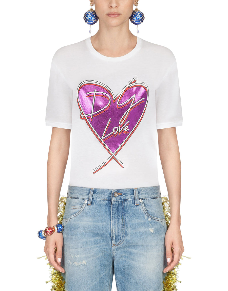 Crewneck t-shirt DG heart print