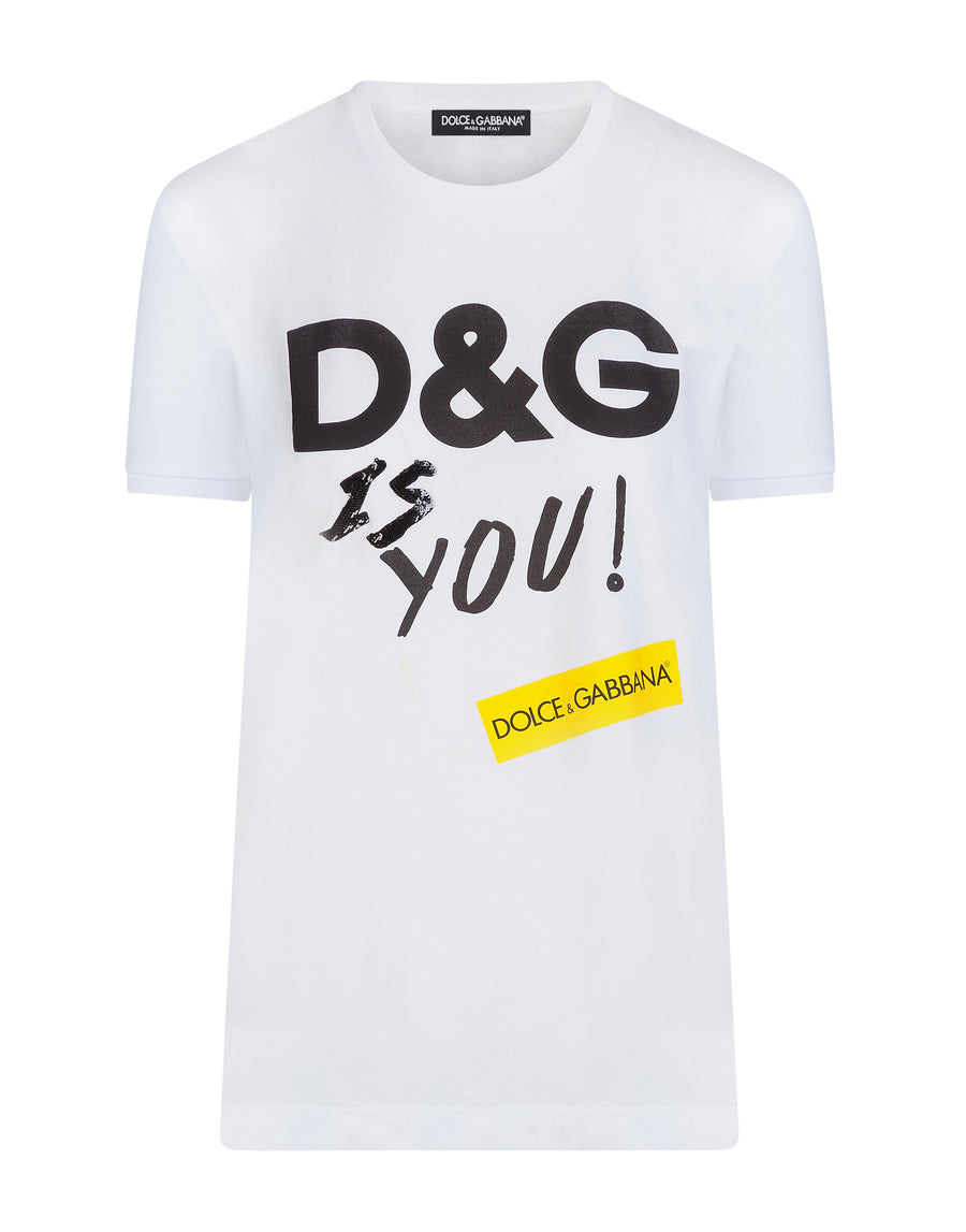 Mélange jersey t-shirt with DG print